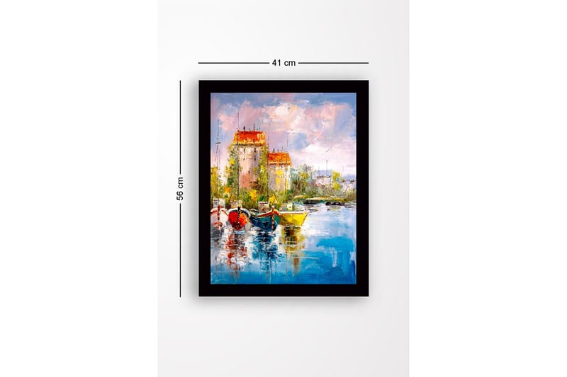 Bilde med Ramme Flerfarget - 44x15 cm - Interiør - Maleri & posters - Lerretsbilder