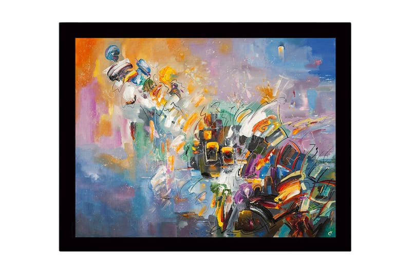 Bilde med Ramme Flerfarget - 44x15 cm - Interiør - Maleri & posters - Lerretsbilder
