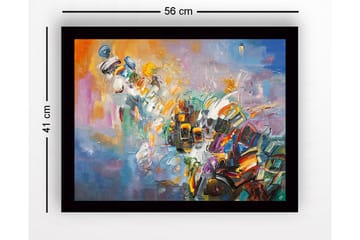 Bilde med Ramme Flerfarget - 44x15 cm - Interiør - Maleri & posters - Lerretsbilder