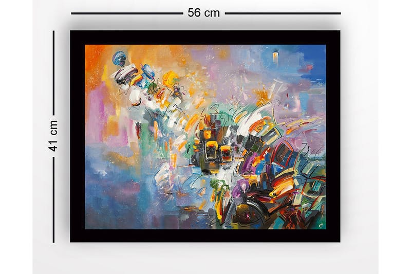 Bilde med Ramme Flerfarget - 44x15 cm - Interiør - Maleri & posters - Lerretsbilder