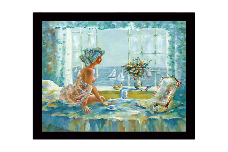 Bilde med Ramme Flerfarget - 44x15 cm - Interiør - Maleri & posters - Lerretsbilder