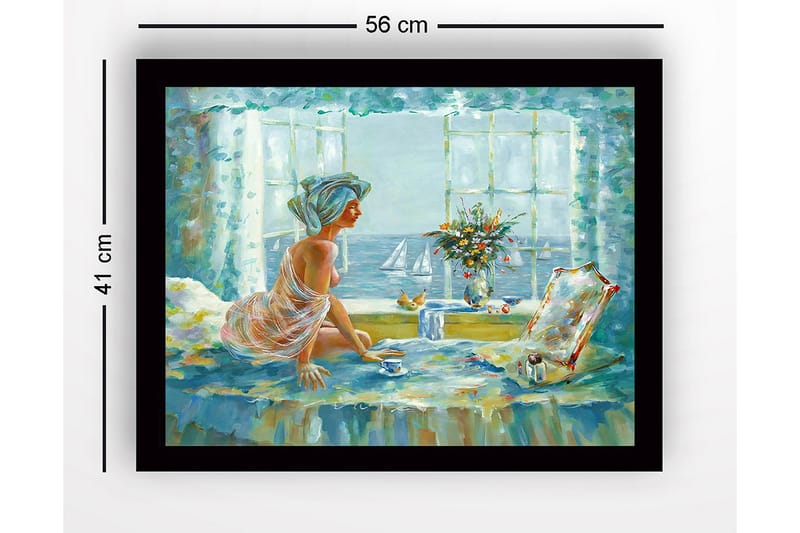 Bilde med Ramme Flerfarget - 44x15 cm - Interiør - Maleri & posters - Lerretsbilder