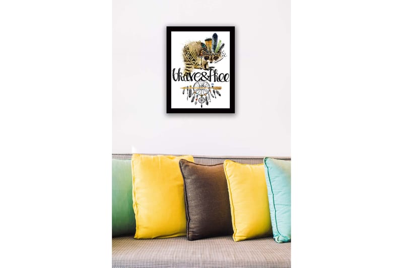 Bilde med Ramme Flerfarget - 44x15 cm - Interiør - Maleri & posters - Lerretsbilder