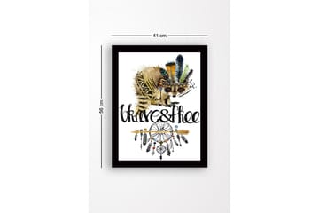 Bilde med Ramme Flerfarget - 44x15 cm - Interiør - Maleri & posters - Lerretsbilder