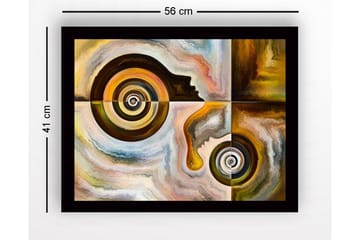 Bilde med Ramme Flerfarget - 44x15 cm - Interiør - Maleri & posters - Lerretsbilder