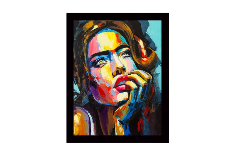 Bilde med Ramme Flerfarget - 44x15 cm - Interiør - Maleri & posters - Lerretsbilder