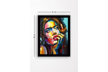 Bilde med Ramme Flerfarget - 44x15 cm - Interiør - Maleri & posters - Lerretsbilder