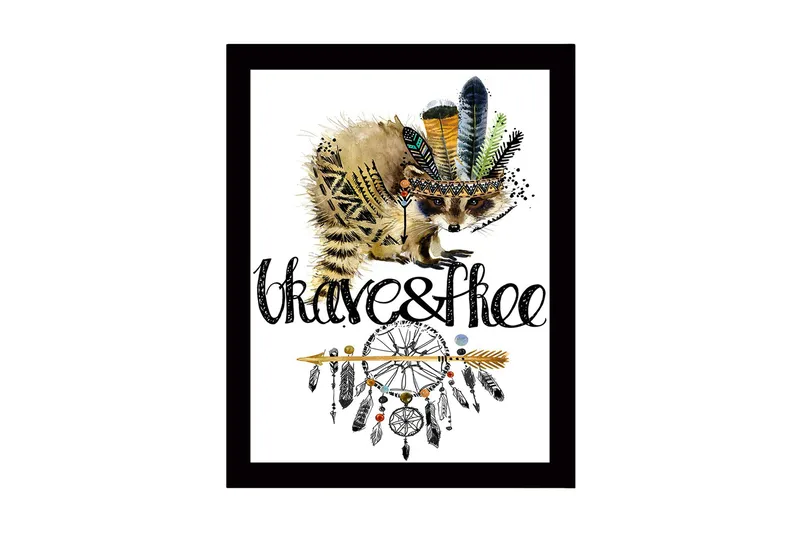 Bilde med Ramme Flerfarget, 44x15 cm