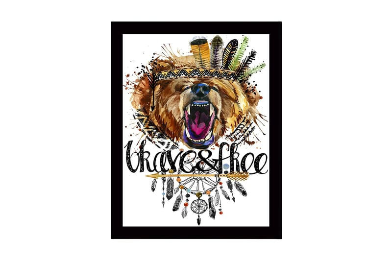 Bilde med Ramme Flerfarget, 44x15 cm