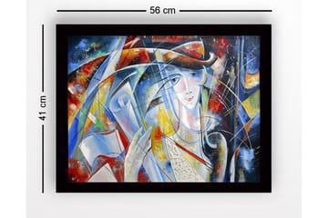 Bilde med Ramme Flerfarget - 44x15 cm - Interiør - Maleri & posters - Lerretsbilder