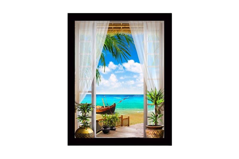 Bilde med Ramme Flerfarget, 44x15 cm