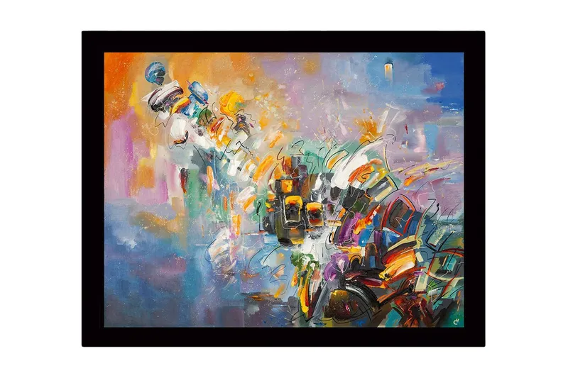 Bilde med Ramme Flerfarget, 44x15 cm