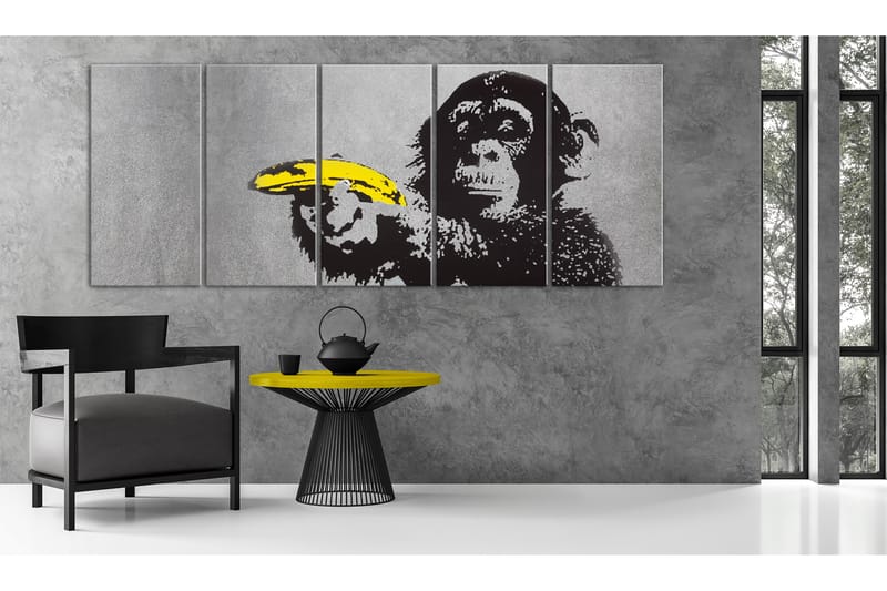 Bilde Monkey And Banana 200x80 - Artgeist sp. z o. o. - Lerretsbilder