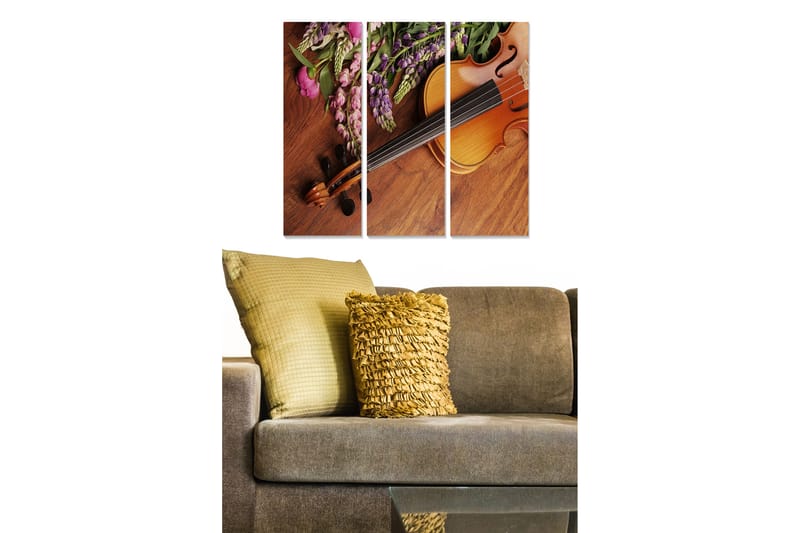 Bilde Music 3-pk Flerfarget - 22x05 cm - Interiør - Maleri & posters - Lerretsbilder