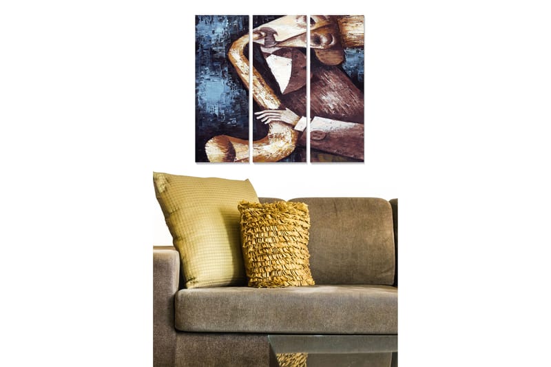 Bilde Music 3-pk Flerfarget - 22x05 cm - Interiør - Maleri & posters - Lerretsbilder