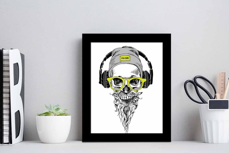 Bilde Music med Ramme Flerfarget - 22,3x52,8 cm - Interiør - Maleri & posters - Lerretsbilder