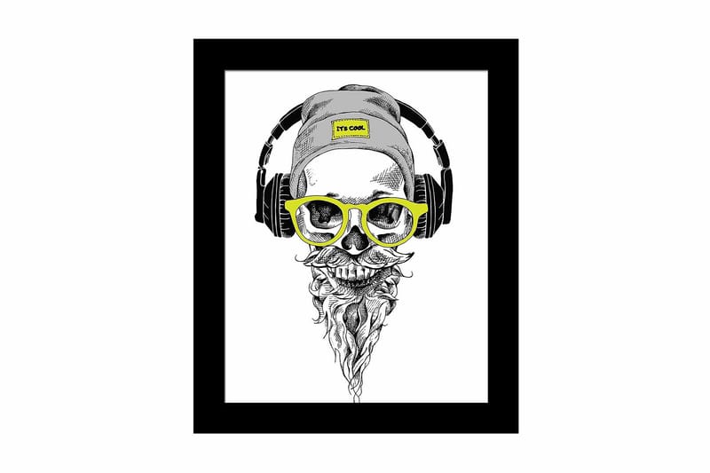 Bilde Music med Ramme Flerfarget, 22,3x52,8 cm