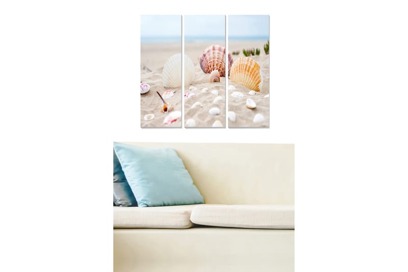 Bilde Nautical 3-pk Flerfarget - 22x05 cm - Interiør - Maleri & posters - Lerretsbilder