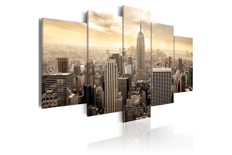 Bilde New York And Sunrise 200x100 - Artgeist sp. z o. o. - Lerretsbilder