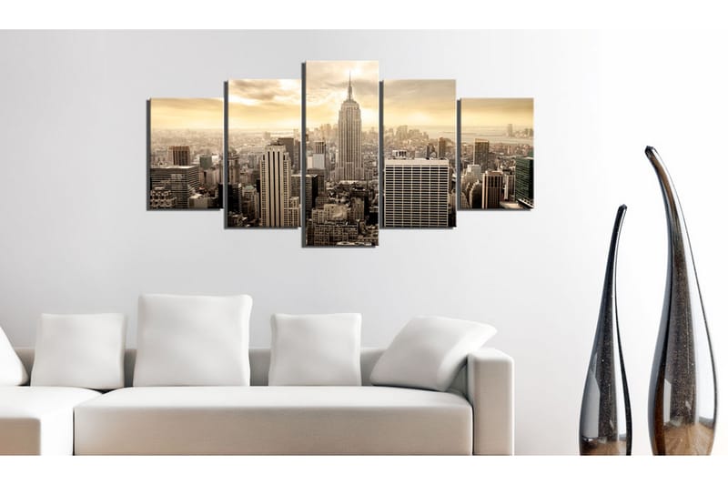 Bilde New York And Sunrise 200x100 - Artgeist sp. z o. o. - Lerretsbilder