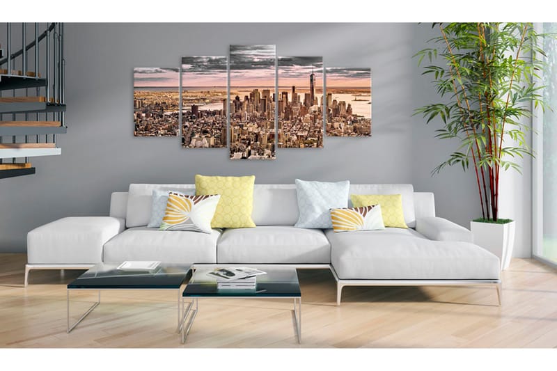 Bilde New York City Morning Sky 100x50 - Artgeist sp. z o. o. - Lerretsbilder