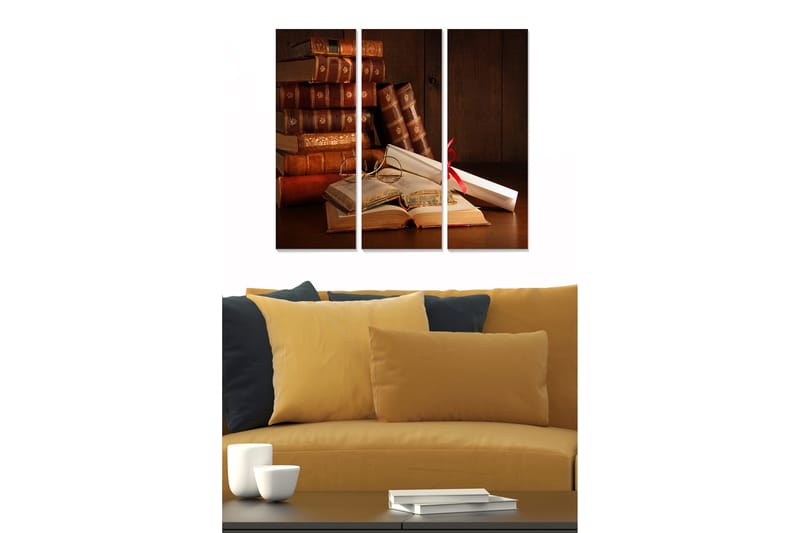 Bilde Nostalgic 3-pk Flerfarget - 22x05 cm - Interiør - Maleri & posters - Lerretsbilder