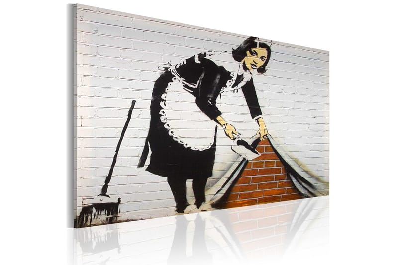 Bilde Rengjøring Lady Banksy 60x40 - Artgeist sp. z o. o. - Lerretsbilder