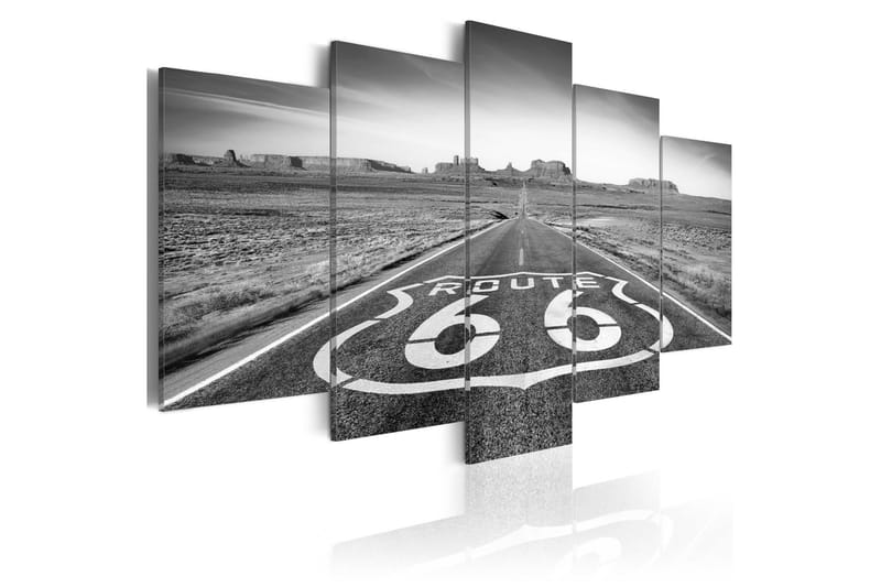 Bilde Route 66 Black And White 100x50 - Artgeist sp. z o. o. - Lerretsbilder