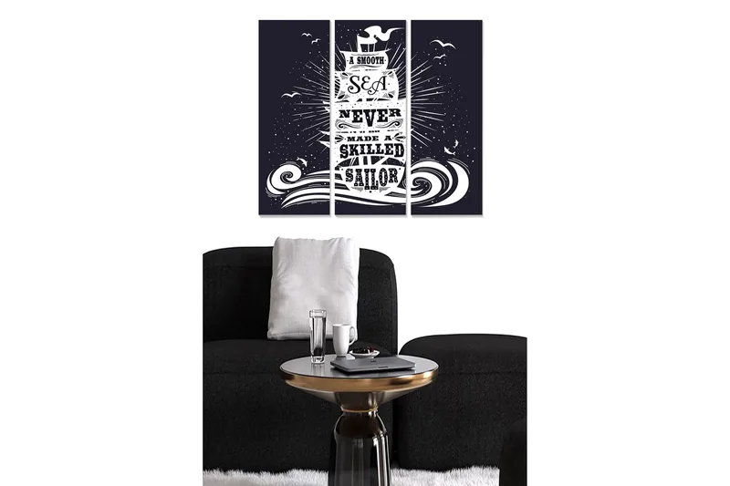 Bilde Sayings 3-pk Flerfarget, 22x05 cm