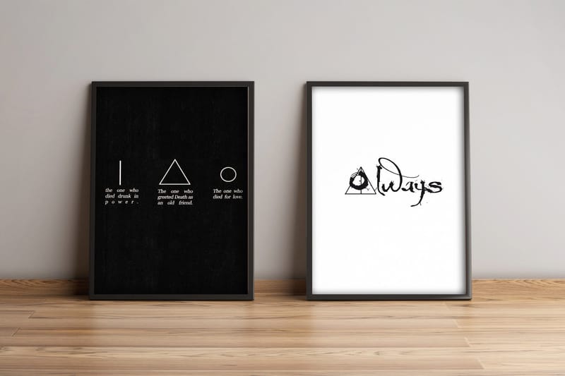 Bilde Sayings med Ramme 2-pk Flerfarget - 33x65 cm - Interiør - Maleri & posters - Lerretsbilder