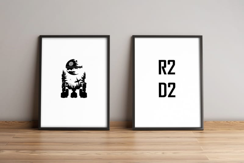 Bilde Sayings med Ramme 2-pk Flerfarget - 33x65 cm - Interiør - Maleri & posters - Lerretsbilder