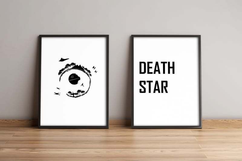 Bilde Sayings med Ramme 2-pk Flerfarget, 33x65 cm