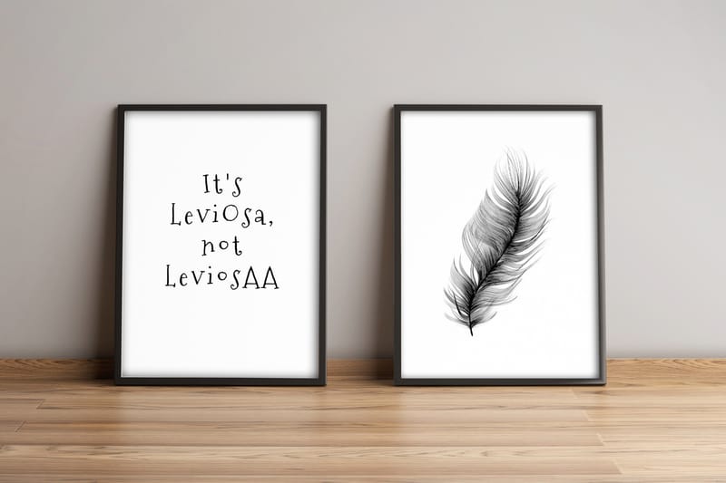 Bilde Sayings med Ramme 2-pk Flerfarget, 33x65 cm