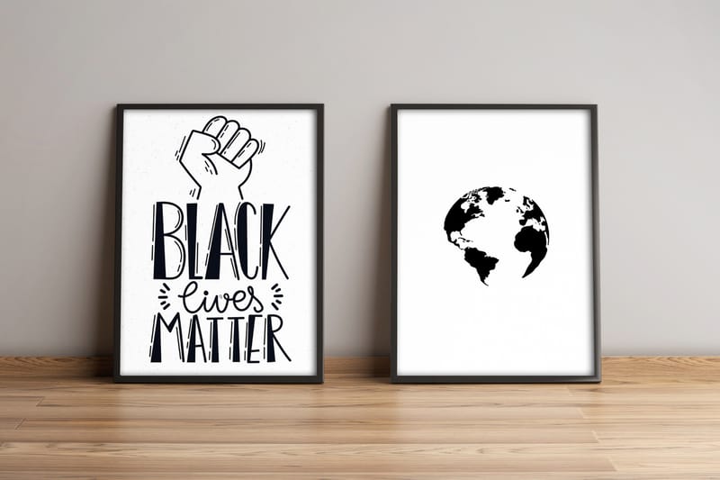 Bilde Sayings med Ramme 2-pk Flerfarget, 33x65 cm