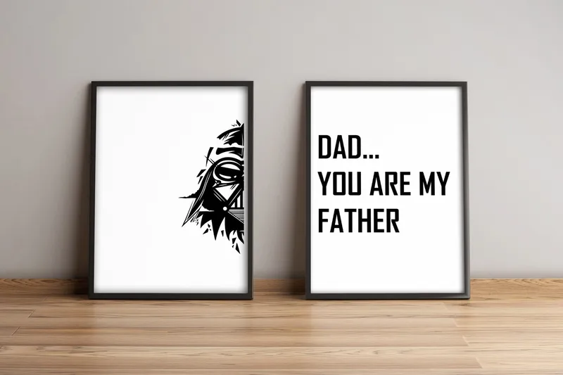 Bilde Sayings med Ramme 2-pk Flerfarget, 33x65 cm