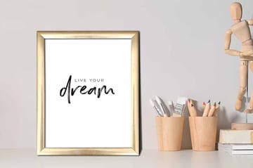 Bilde Sayings med Ramme Flerfarget - 22,3x52,8 cm - Interiør - Maleri & posters - Lerretsbilder