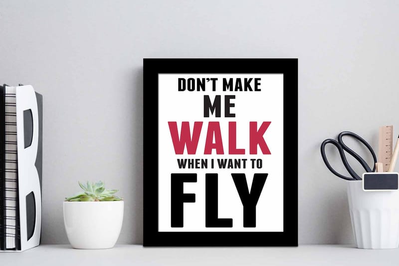 Bilde Sayings med Ramme Flerfarget - 22,3x52,8 cm - Interiør - Maleri & posters - Lerretsbilder