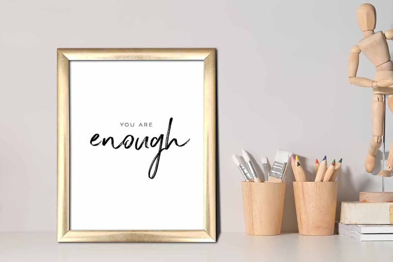 Bilde Sayings med Ramme Flerfarget - 22,3x52,8 cm - Interiør - Maleri & posters - Lerretsbilder