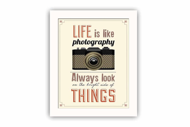 Bilde Sayings med Ramme Flerfarget - 22,3x52,8 cm - Interiør - Maleri & posters - Lerretsbilder