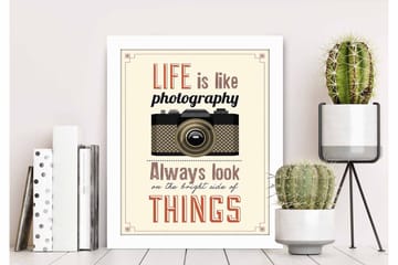 Bilde Sayings med Ramme Flerfarget - 22,3x52,8 cm - Interiør - Maleri & posters - Lerretsbilder