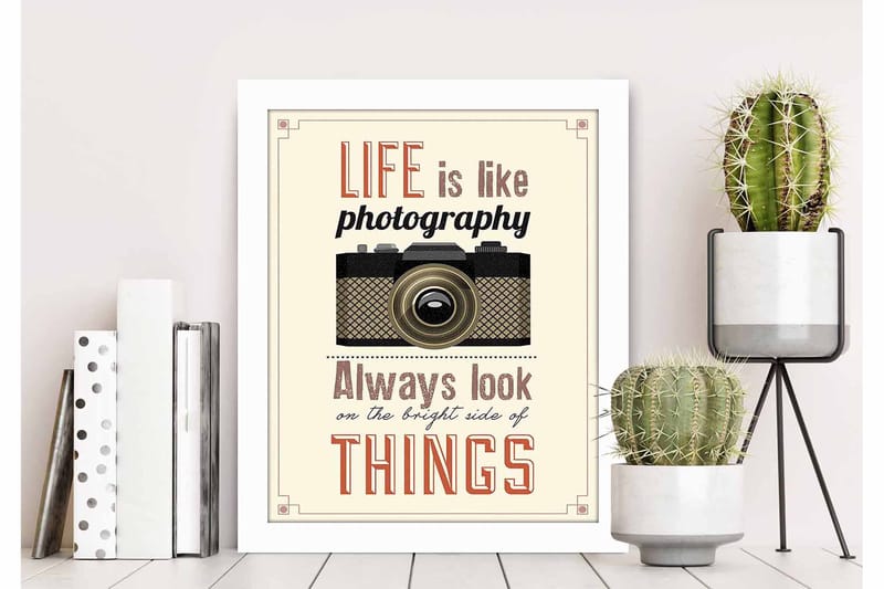 Bilde Sayings med Ramme Flerfarget - 22,3x52,8 cm - Interiør - Maleri & posters - Lerretsbilder