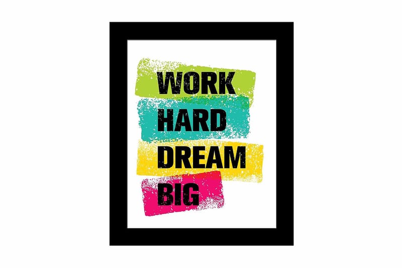 Bilde Sayings med Ramme Flerfarget - 22,3x52,8 cm - Interiør - Maleri & posters - Lerretsbilder