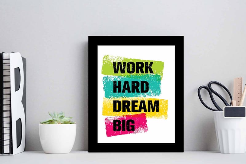 Bilde Sayings med Ramme Flerfarget - 22,3x52,8 cm - Interiør - Maleri & posters - Lerretsbilder
