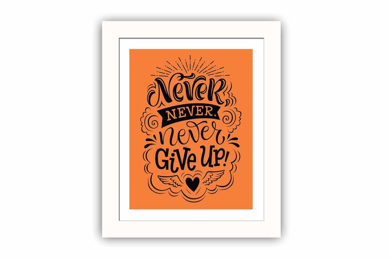 Bilde Sayings med Ramme Flerfarget - 22,3x52,8 cm - Interiør - Maleri & posters - Lerretsbilder
