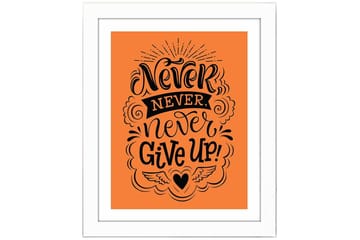 Bilde Sayings med Ramme Flerfarget - 22,3x52,8 cm - Interiør - Maleri & posters - Lerretsbilder