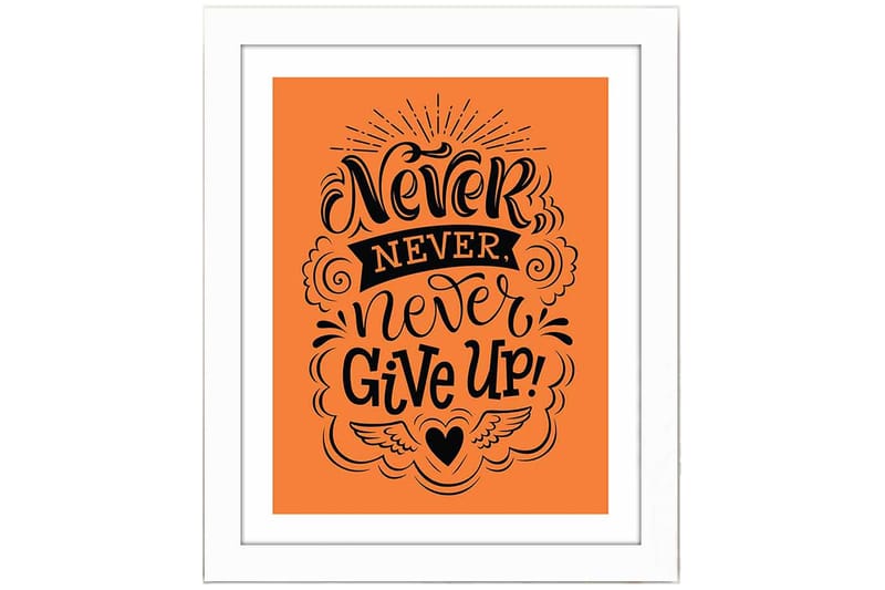 Bilde Sayings med Ramme Flerfarget - 22,3x52,8 cm - Interiør - Maleri & posters - Lerretsbilder