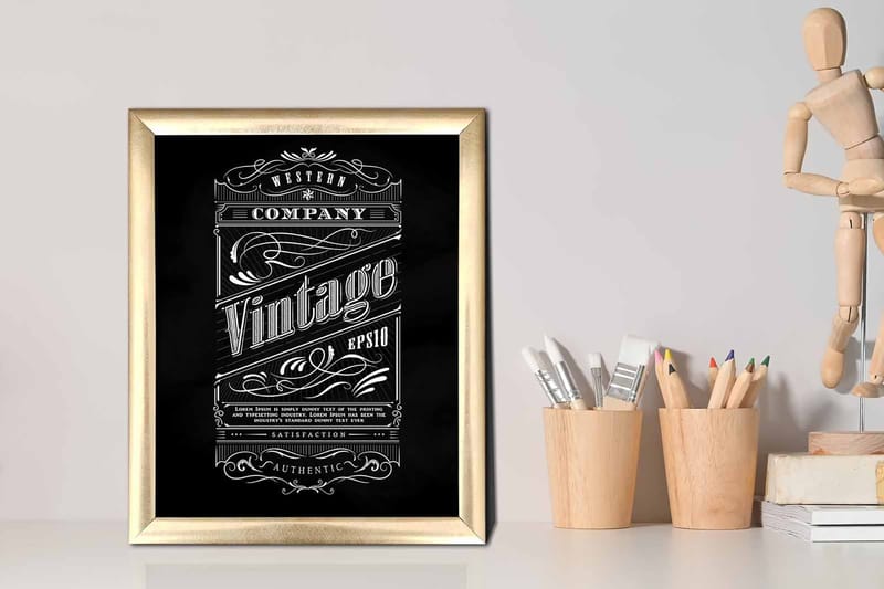 Bilde Sayings med Ramme Flerfarget - 22,3x52,8 cm - Interiør - Maleri & posters - Lerretsbilder