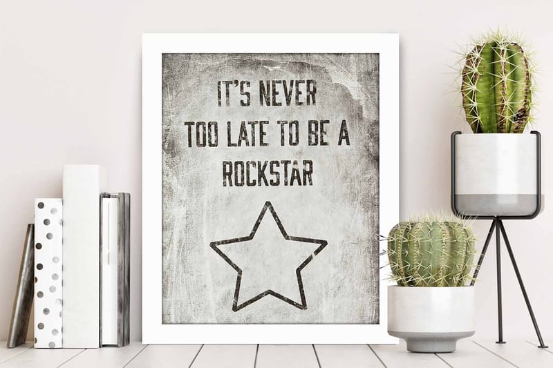 Bilde Sayings med Ramme Flerfarget - 22,3x52,8 cm - Interiør - Maleri & posters - Lerretsbilder