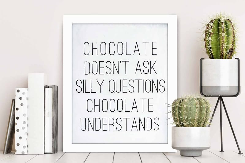 Bilde Sayings med Ramme Flerfarget - 22,3x52,8 cm - Interiør - Maleri & posters - Lerretsbilder