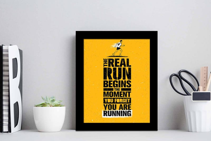 Bilde Sayings med Ramme Flerfarget - 22,3x52,8 cm - Interiør - Maleri & posters - Lerretsbilder